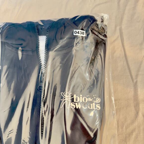 Bio Sweats Sauna Jacket Woman's SM (6-8) 1/2 Zip Long Sleeve w/ Kangaroo Pouch - Picture 13 of 13